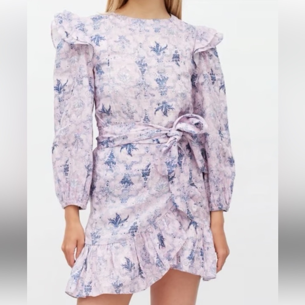 Isabel Marant linen lavender wrap dress size 36